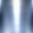 © logonv - Blue gradient metal texture with horizontal brushed lines and bright light. Industrial steel or aluminum surface background.
