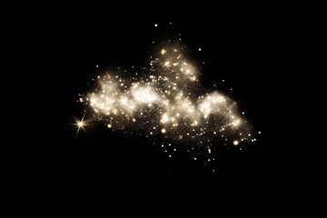 Wall Mural - cloud shape sparkle light glitter night space fireworks.