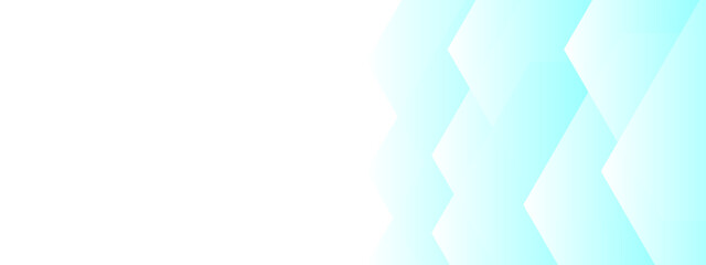 Wall Mural - minimalist digital background with soft overlapping cyan hexagonal shapes fading into a clean white 