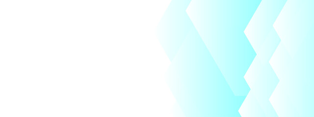 Wall Mural - minimalist digital background with soft overlapping cyan hexagonal shapes fading into a clean white 