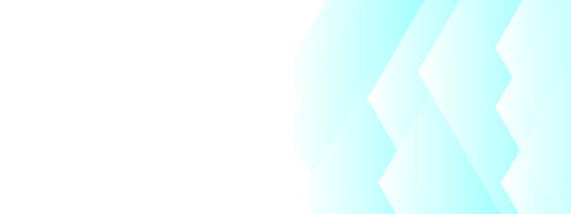 Wall Mural - minimalist digital background with soft overlapping cyan hexagonal shapes fading into a clean white 
