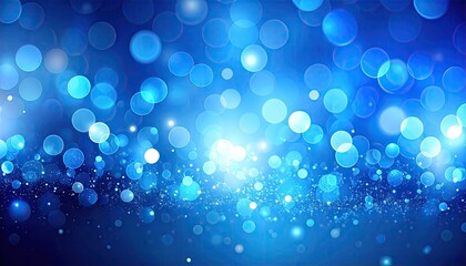 Abstract blue bokeh lights