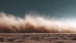© Echt&KIreativ - Massive sand storm rolling over dry desert landscape