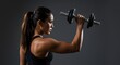 © AI Stock - Woman lifting dumbbell, Fitness Workout
