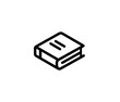 © ini - Isometric book icon, outlined, sparkly