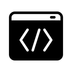 Code Icon Vector Symbol Design Illustration