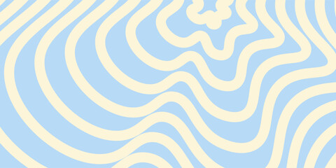 Wall Mural - abstract horizontal background with colorful waves. trendy vector illustration