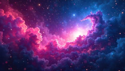 Wall Mural - Ethereal swirling nebulae in vibrant, otherworldly hues, creating a sense of cosmic mystery and infinite possibility Perfect for fantasy, sci-fi, and spiritual projects , ethereal, science fiction