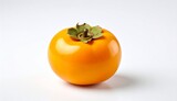 Fresh Ripe Persimmon on White Background
