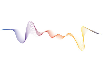 Wall Mural - abstract voice sound wave pattern element, voice sound colorful wave liens and audio technology back