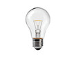© PNG Boss - Clear glass incandescent light bulb with visible filament and metal base image, Isolated, Transparent Png