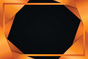 Wall Mural - glossy metallic orange rustic gradient black background design