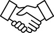 © Mahmud - Simple handshake outline illustration for business agreement and partnership designs