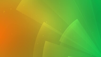 Wall Mural - colorful abstract green background with digital waves and leafy design elements