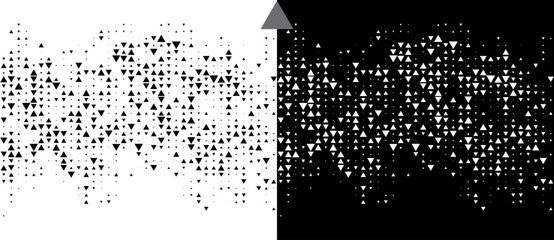 Wall Mural - abstract background with triangles random size. black shapes on a white background and the same whit