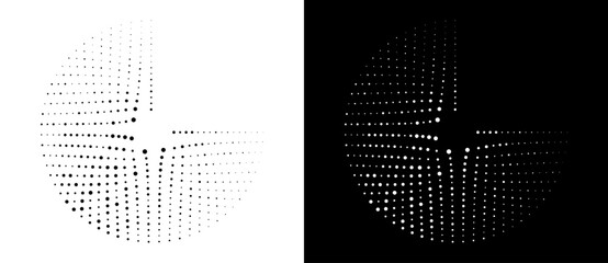 Wall Mural - modern abstract background. halftone dots in circle form. round logo. vector dotted frame. design el