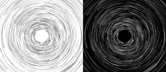 Canvas Print - abstract background with lines in circle. art design circle as logo or icon. a black figure on a whi