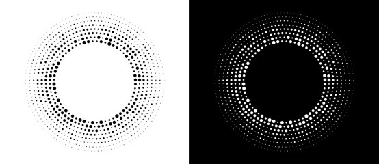 Wall Mural - modern abstract background. halftone dots in circle form. round logo. vector dotted frame. design el