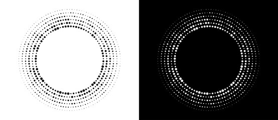 Wall Mural - modern abstract background. halftone dots in circle form. round logo. vector dotted frame. design el