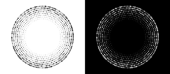 Wall Mural - modern abstract background. halftone dots in circle form. round logo. vector dotted frame. design el