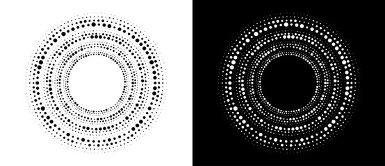 Wall Mural - modern abstract background. halftone dots in circle form. round logo. vector dotted frame. design el