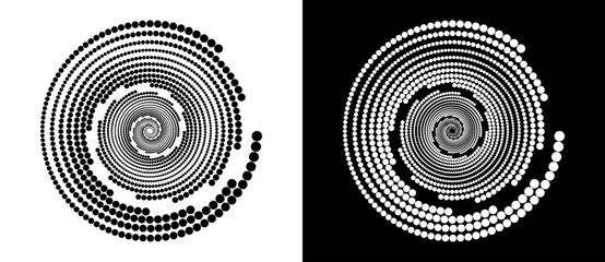 Wall Mural - modern abstract background. halftone dots in circle form. round logo. vector dotted frame. design el