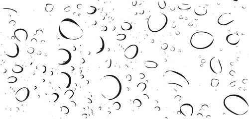 Wall Mural - Small water drops texture vector. Rainy window overlay texture. Rain on glass background. Abstract halftone textured effect. Vector Illustration. EPS10.