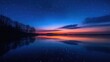 © Danish - Stars reflecting on water at sunset for a magical twilight.