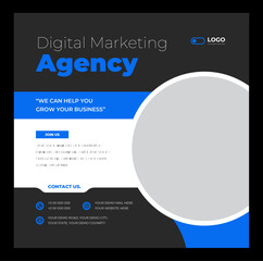 Wall Mural - Social media post for digital marketing agency