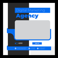 Wall Mural - Social media post for digital marketing agency