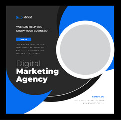 Wall Mural - Social media post for digital marketing agency