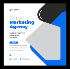 Wall Mural - Social media post for digital marketing agency