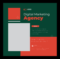 Wall Mural - Social media post for digital marketing agency