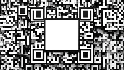 abstract qr code frame
