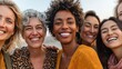 © Harry - Diverse group of women embracing joy and connection through warm smiles, radiating empowerment and positive friendship vibes together.