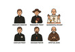 © Art Fusion - Male caucasian priests in various roles: minister, missionary, officiant, chaplain, pastor, spiritual guide