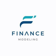 Wall Mural - creative financial investment abstract logo template design.Logo for business corporate identity.