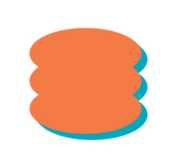 Wall Mural - bold abstract shape icon. minimalist form with contemporary design. flat element with a brutalist ae