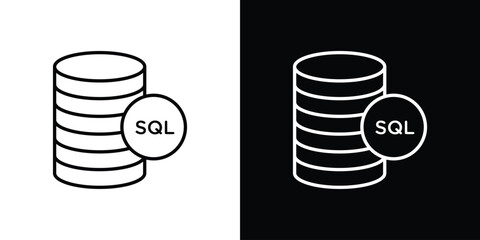 SQL icon for Apps. Icon Design Template.