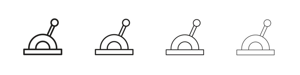 Lever icon simple black vectors pack. Design infographic element