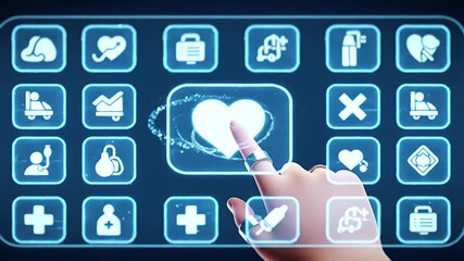 Hand interacting medical interface