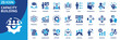 © Uniconlabs - capacity building icon set collection in solid glyph style. an icon pack contain goal,training,skill,knowledge,growth,develop,learn
