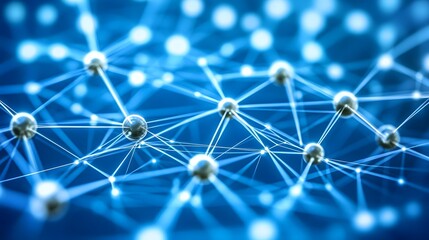 Complex network of interconnected spheres.