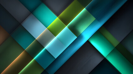 Wall Mural - grey blue teal green white abstract background geometry triangle, square, diagonal neon light, and l