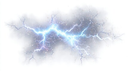 Wall Mural - Abstract Lightning Effect With Sparkling Particles