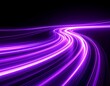 © JOJOmsk - Futuristic Light Trail Motion Blur in Neon Purple and Pink Hues Creating Dynamic Rays and Curves on Dark Background