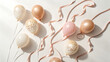 © Wave - Elegant rose gold balloons and ribbons; celebratory mood