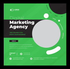 Wall Mural - Social media post for digital marketing agency