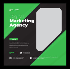 Wall Mural - Social media post for digital marketing agency