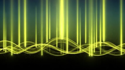Wall Mural - abstract yellow light waves create a dynamic and energetic background, perfect for modern designs an